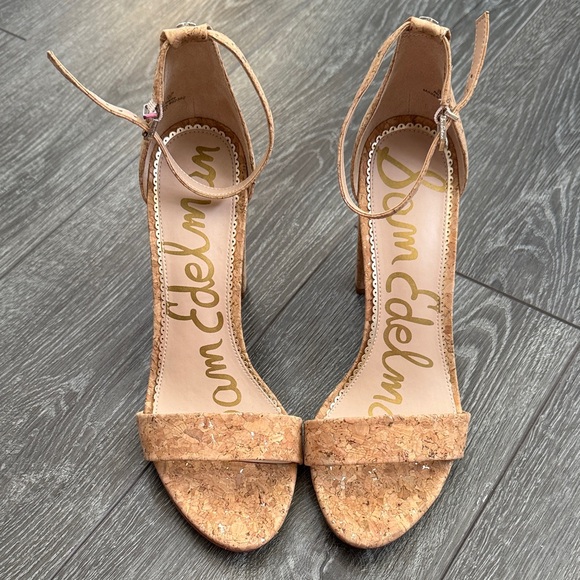 Sam Edelman Shoes - Sam Edelman Yaro Cork Ankle Strap Heels Size 10